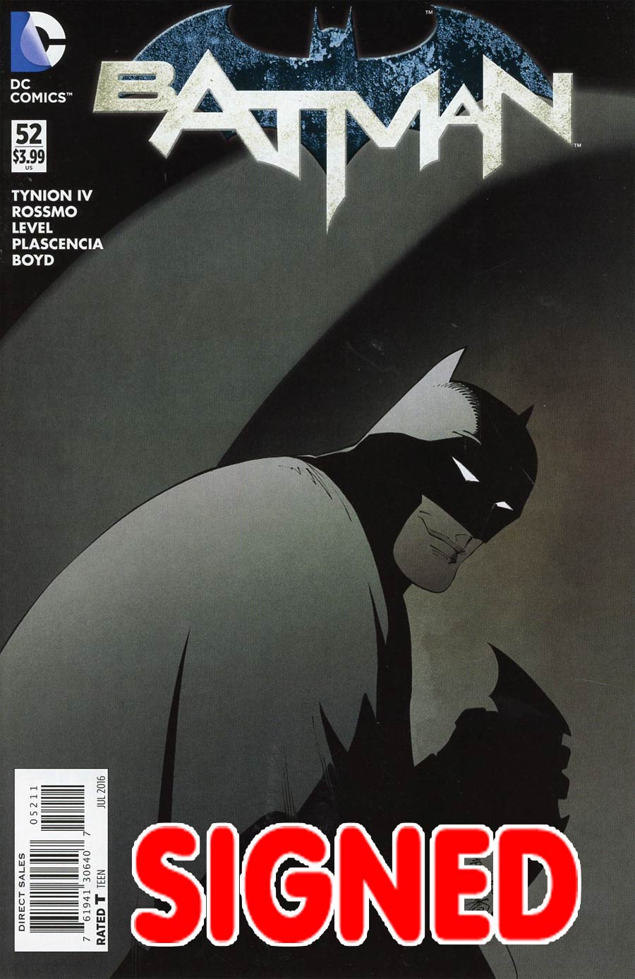 Batman Vol 2 #52 Cover C Regular Greg Capullo Cover Signed By Greg Capullo With Certificate