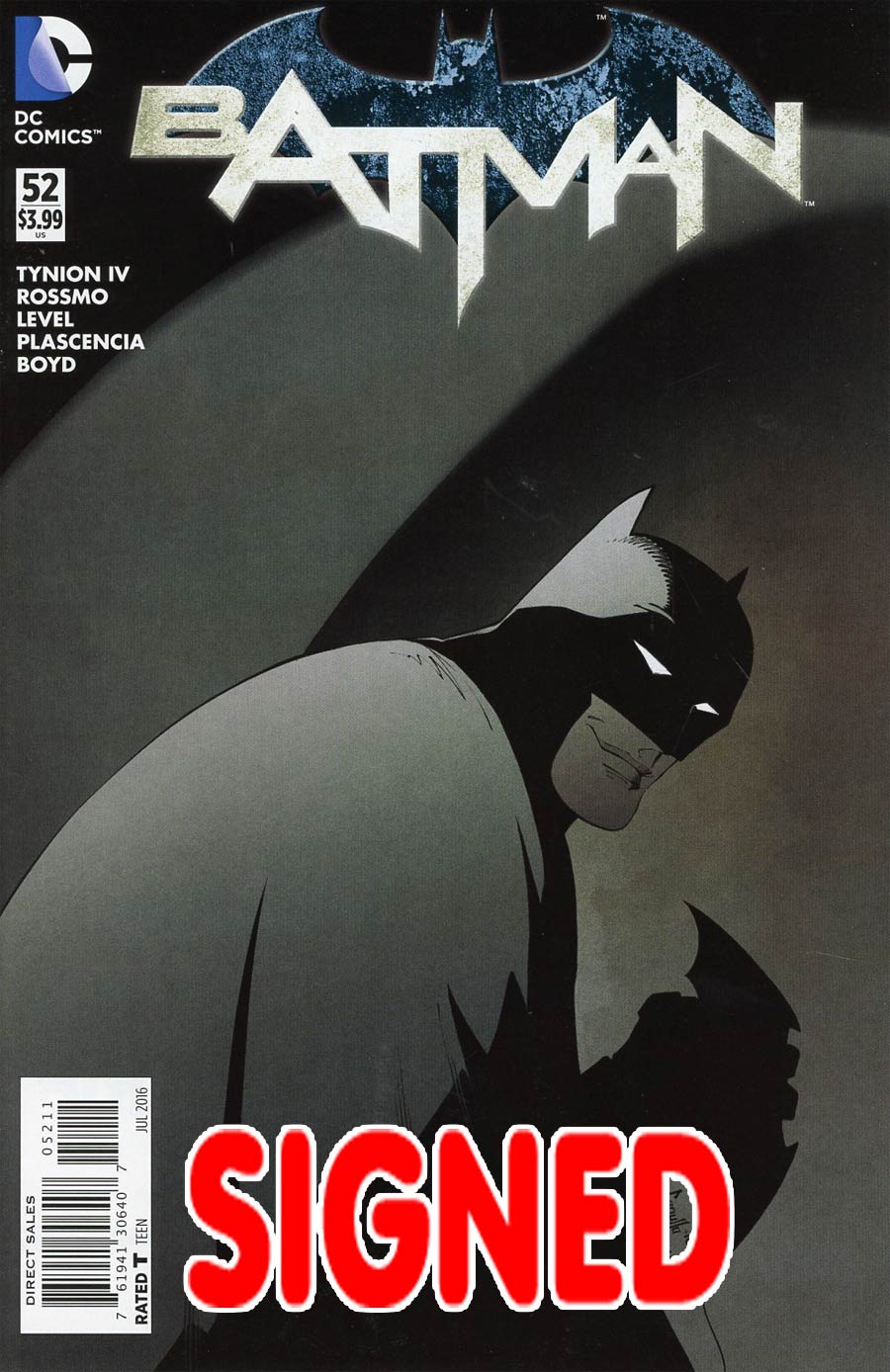 Batman Vol 2 #52 Cover D Regular Greg Capullo Cover Signed By Greg Capullo Without Certificate