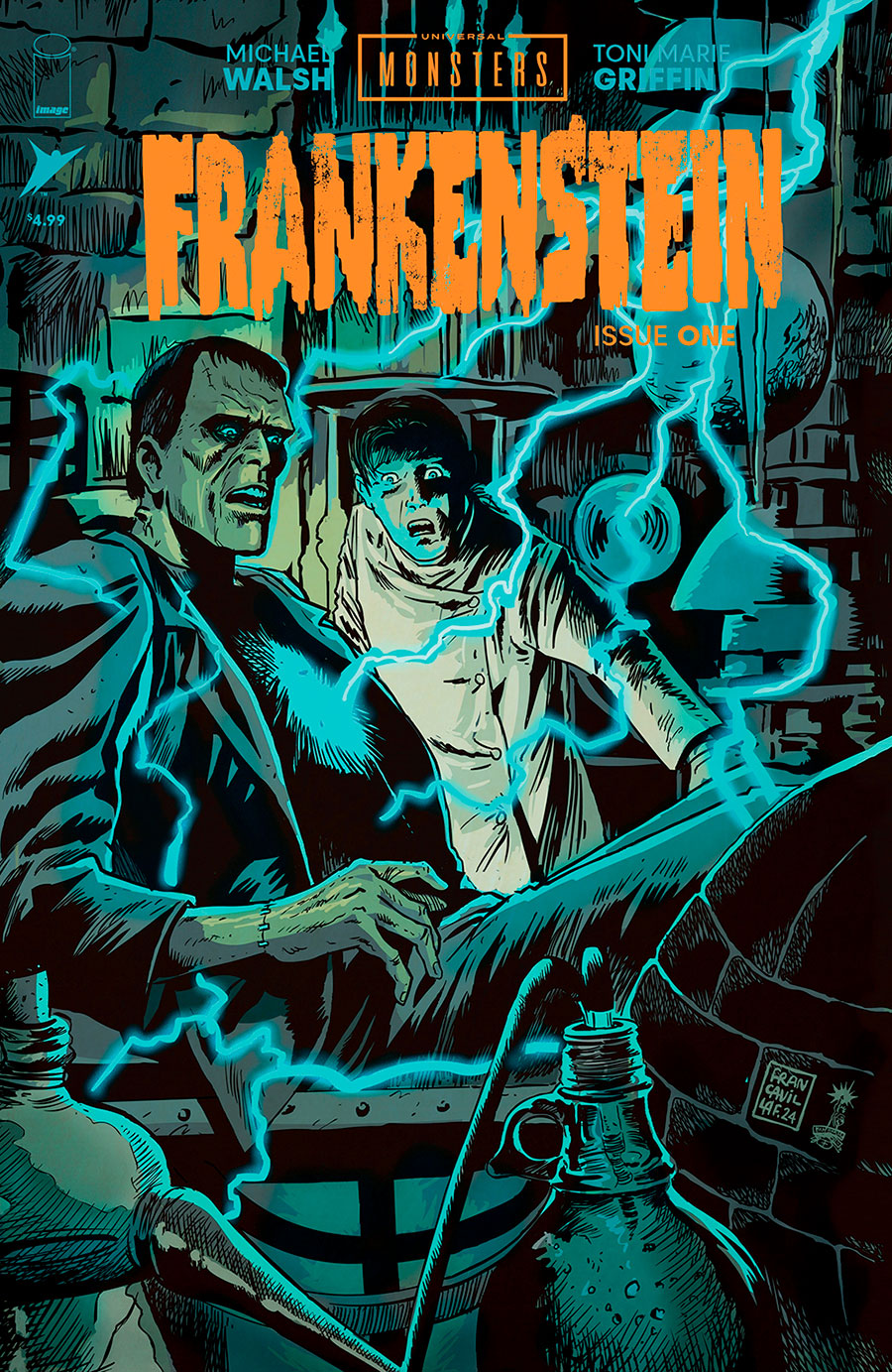 Universal Monsters Frankenstein #1 Cover C Incentive Francesco Francavilla Connecting Variant Cover