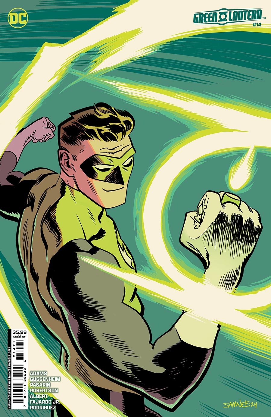 Green Lantern Vol 8 #14 Cover B Variant Chris Samnee Card Stock Cover (Absolute Power Tie-In)