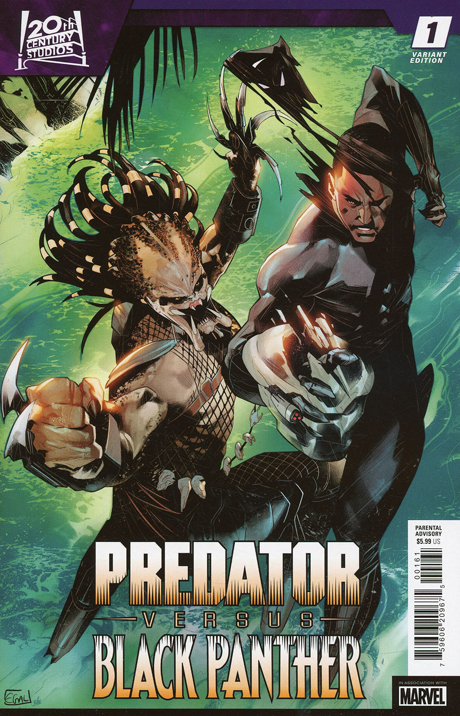 Predator vs Black Panther #1 Cover E Variant Edwin Galmon Cover