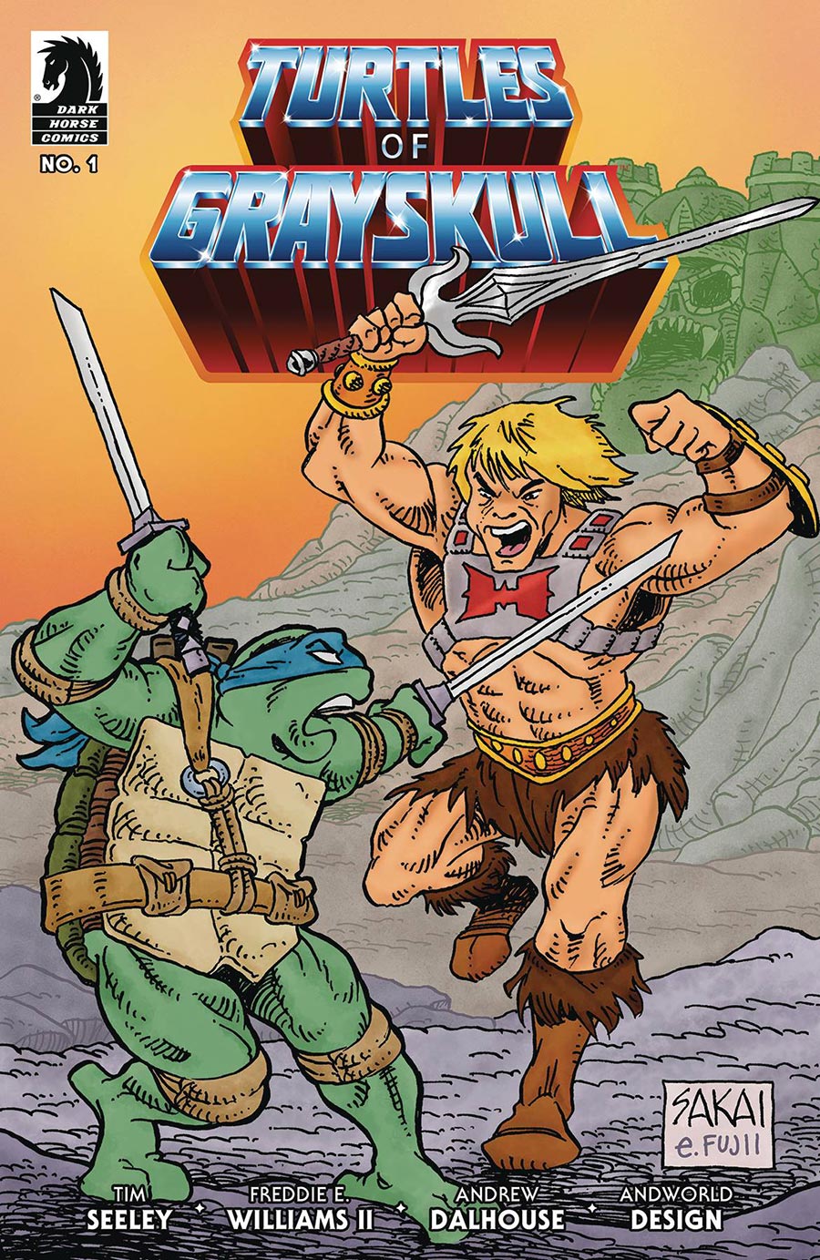 Masters Of The Universe Teenage Mutant Ninja Turtles Turtles Of Grayskull #1 Cover B Variant Stan Sakai Cover