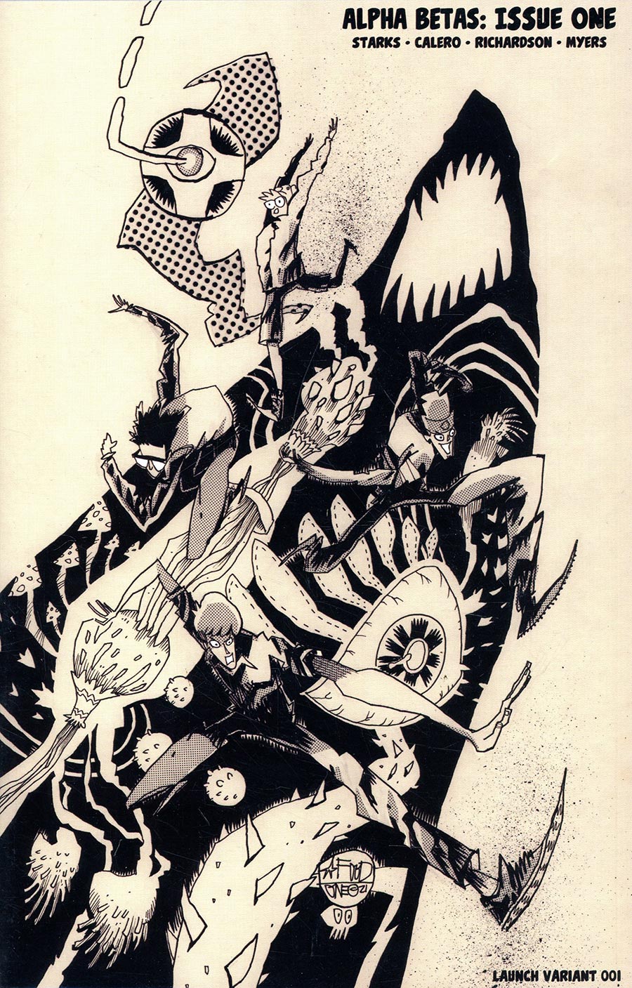 Alpha Betas #1 Cover M Limited Edition Jim Mahfood Black & White Launch Variant Cover