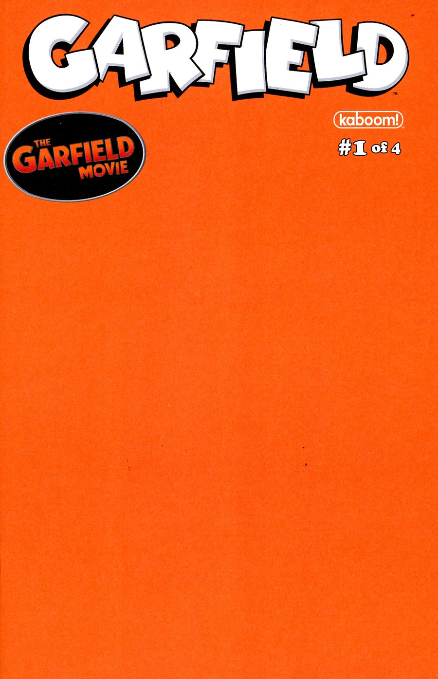 Garfield Vol 2 #1 Cover D Variant Orange Blank Cover