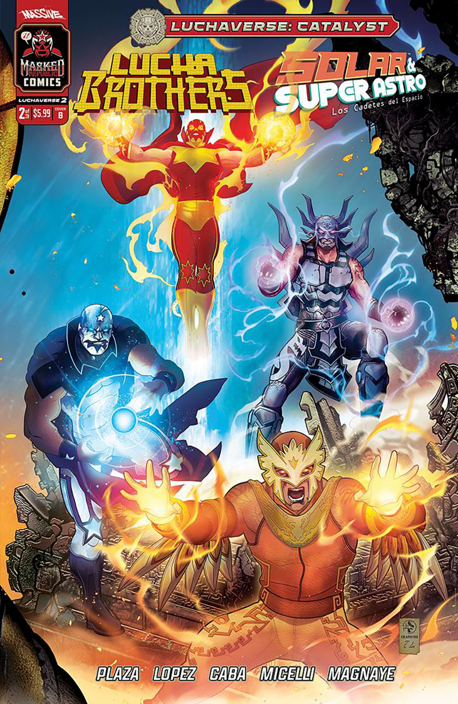 Luchaverse Catalyst #2 The Lucha Bros / Los Cadetes Del Espacio Cover B Variant Leo Colapietro Connecting Cover