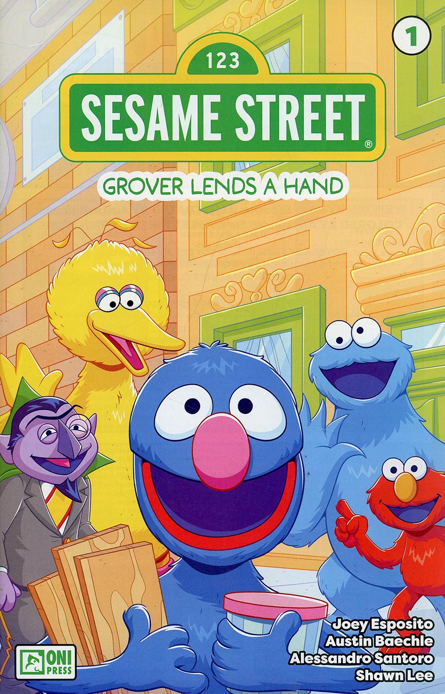 Sesame Street #1 Grover Lends A Hand Cover A Regular Austin Baechle Cover