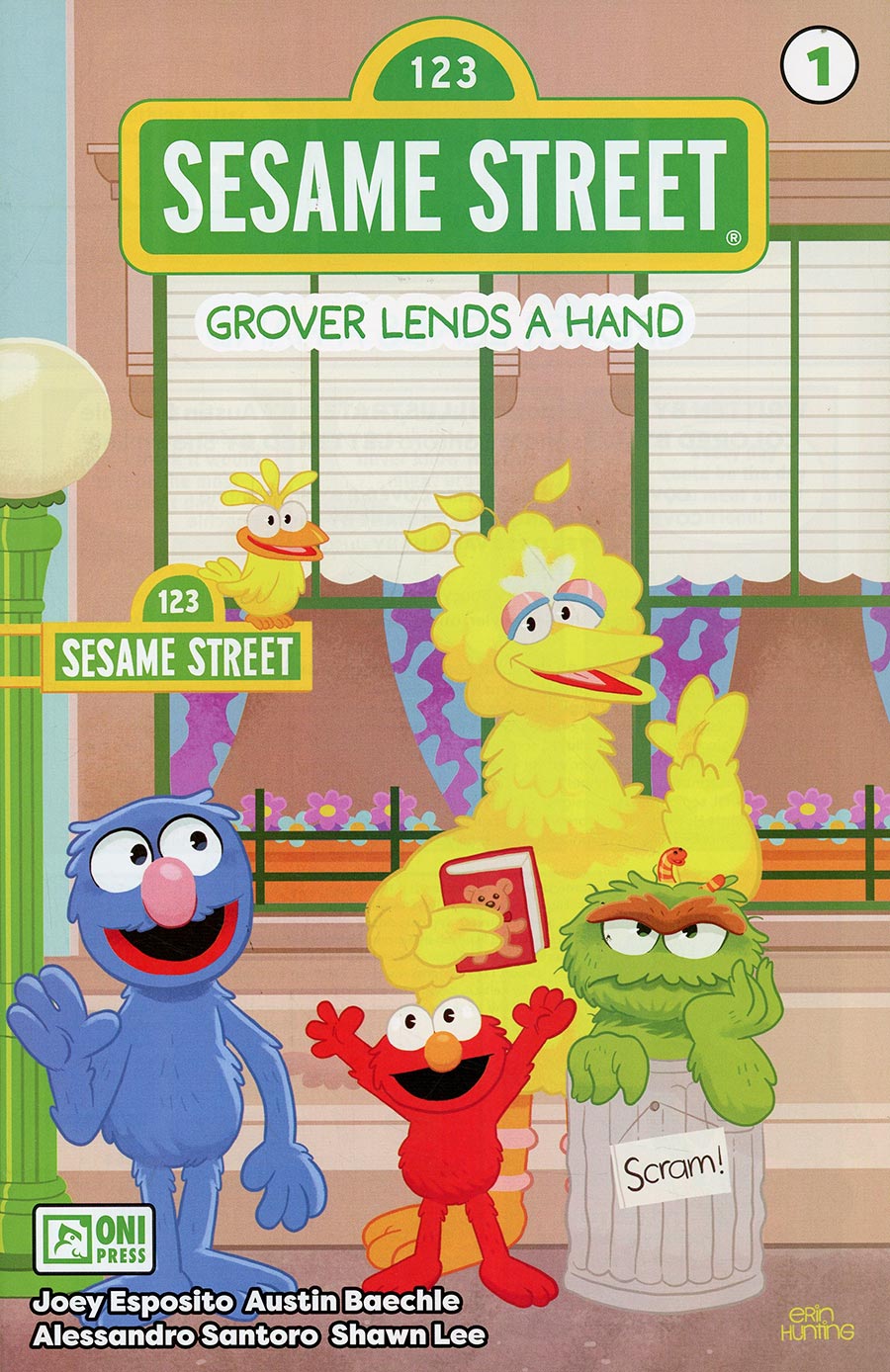 Sesame Street #1 Grover Lends A Hand Cover B Variant Erin Hunting Cover