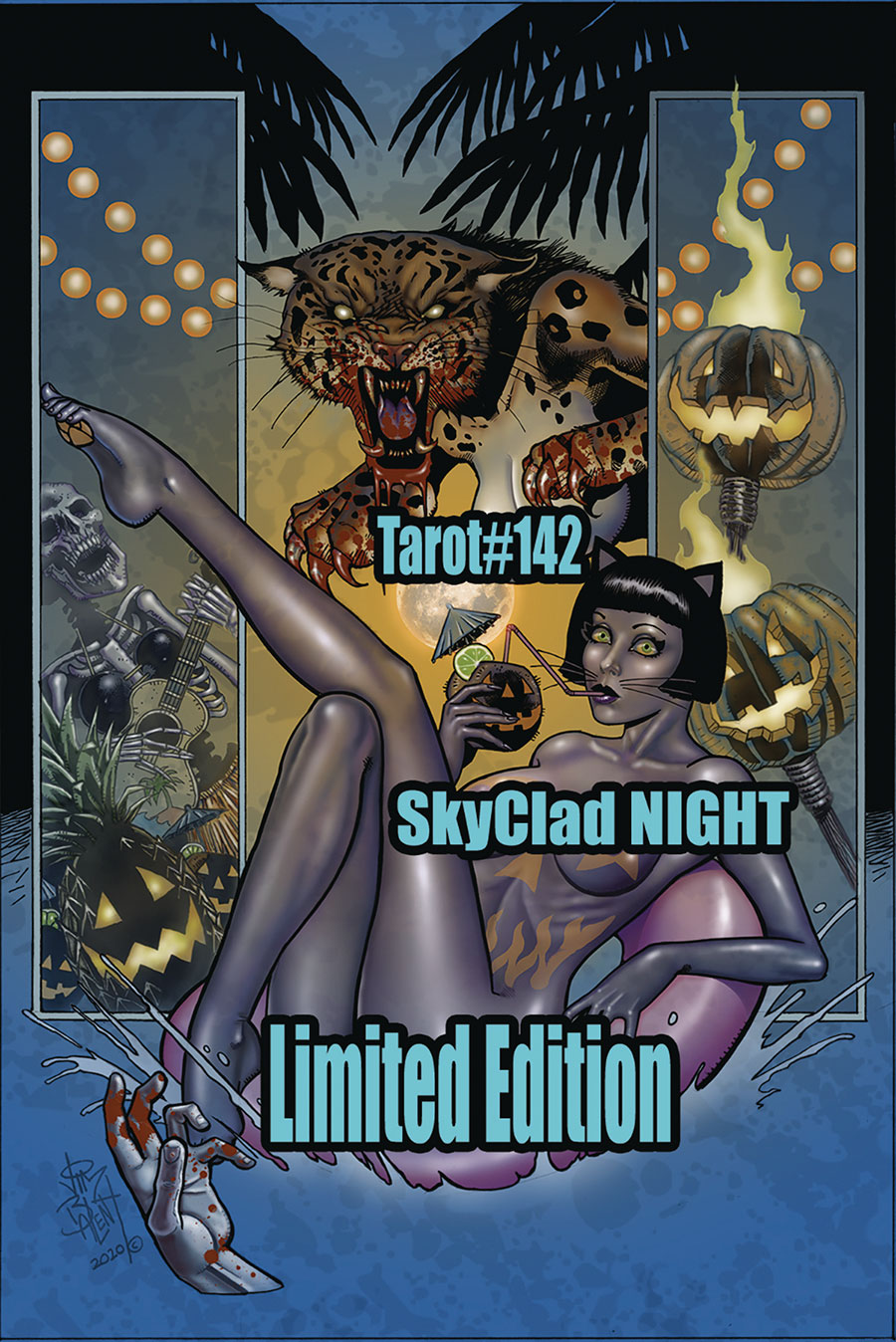 Tarot Witch Of The Black Rose #124 Cover H Boo Cat Alternate Paths Night Skyclad Edition