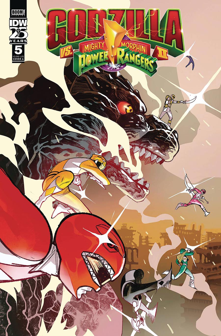 Godzilla vs Mighty Morphin Power Rangers II #5 Cover A Regular Baldemar Rivas Cover