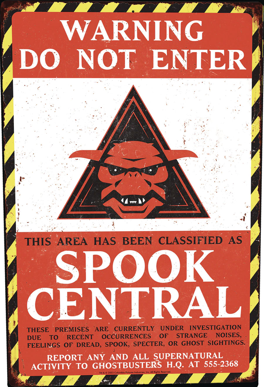 Ghostbusters Spook Central Metal Sign