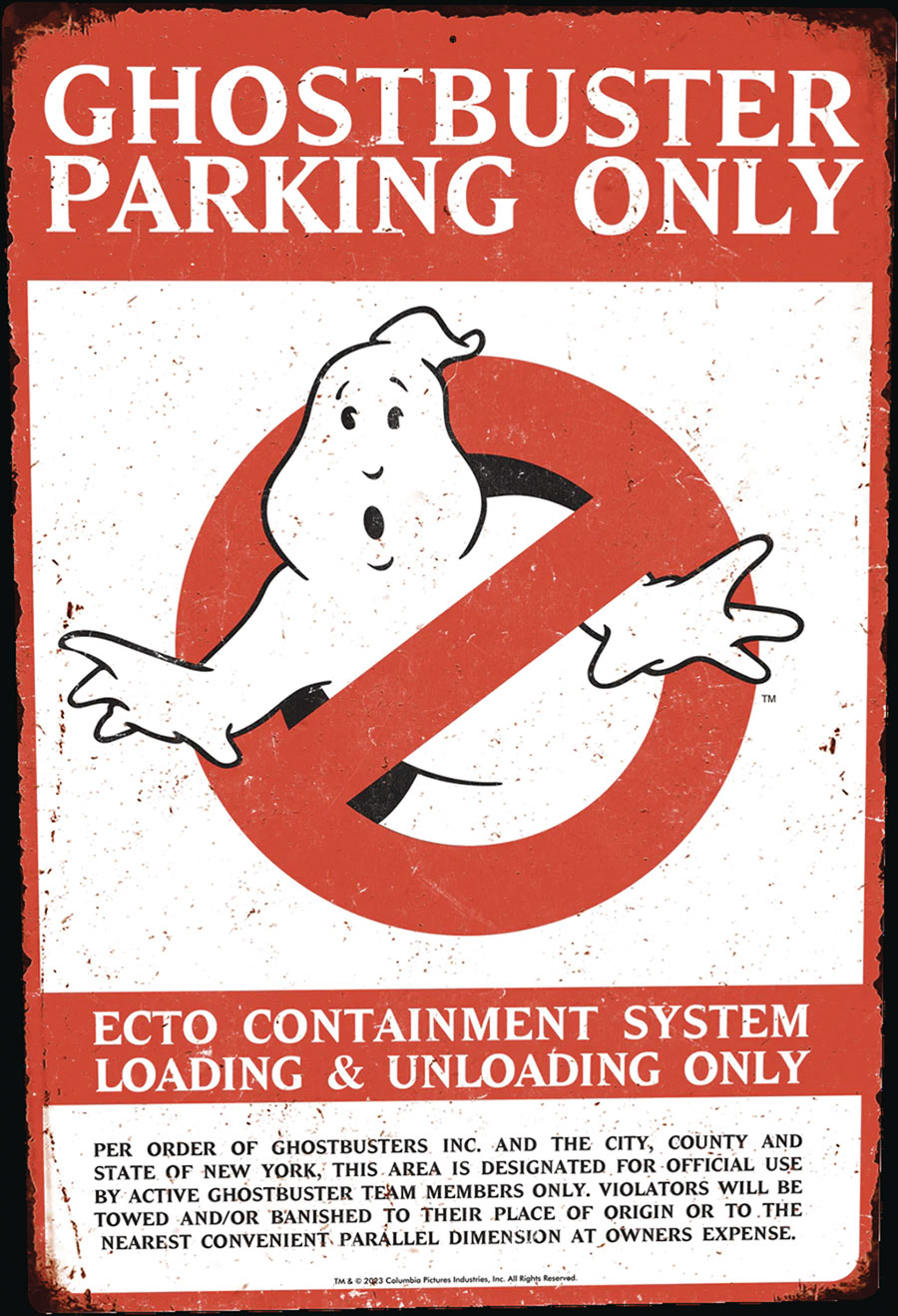 Ghostbusters Parking Metal Sign