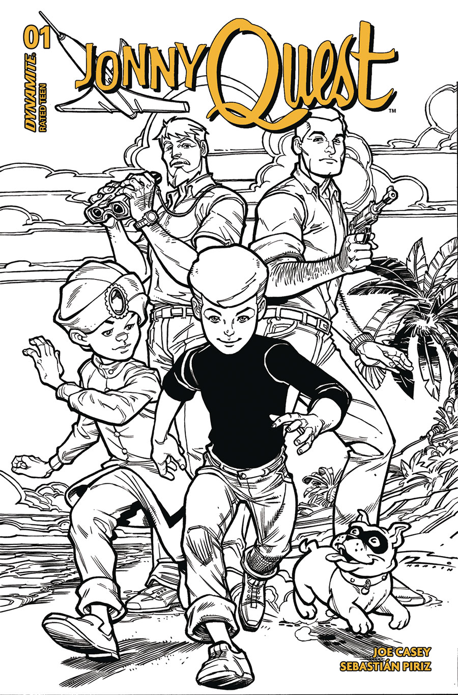 Jonny Quest Vol 2 #1 Cover P Incentive Chad Hardin Line Art Cover