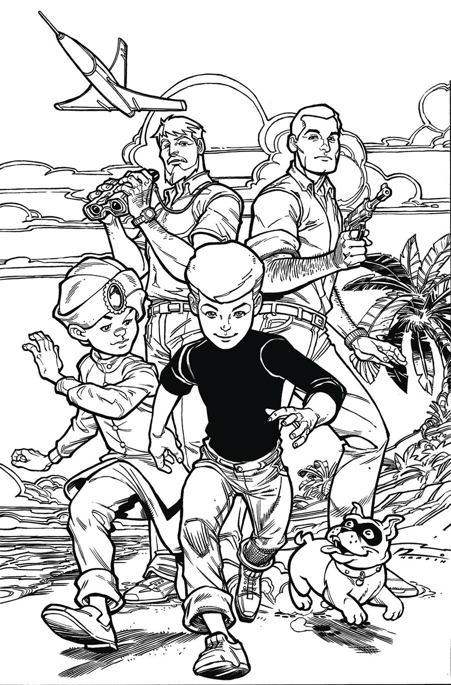 Jonny Quest Vol 2 #1 Cover T Incentive Chad Hardin Line Art Virgin Cover