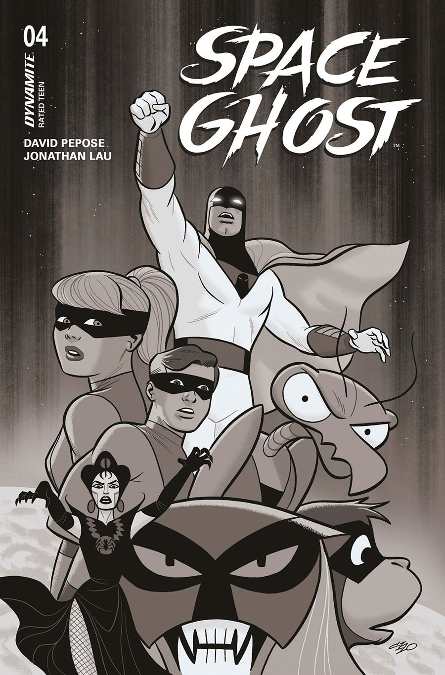 Space Ghost Vol 4 #4 Cover I Incentive Michael Cho Black & White Cover