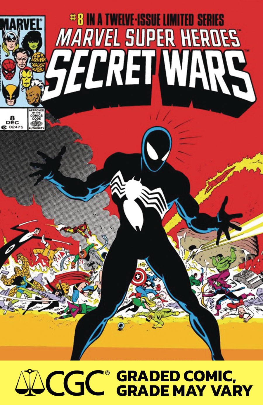 Marvel Super-Heroes Secret Wars #8 Cover K Facsimile Edition DF Foil Variant Cover CGC Graded 9.6 Or Higher