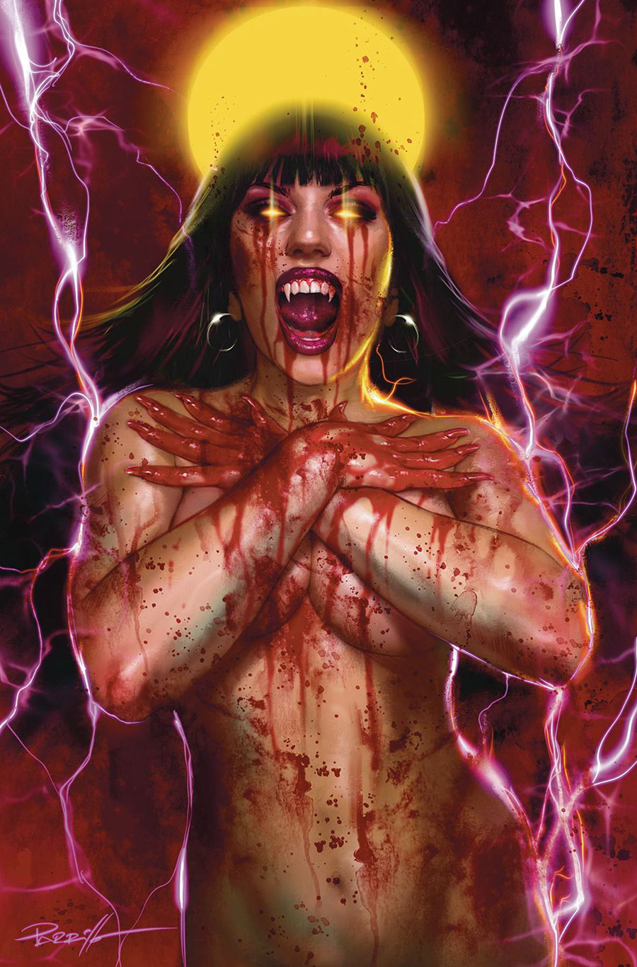 Vampirella Dark Reflections #3 Cover F Dynamite Metal Premium Lucio Parrillo Cover