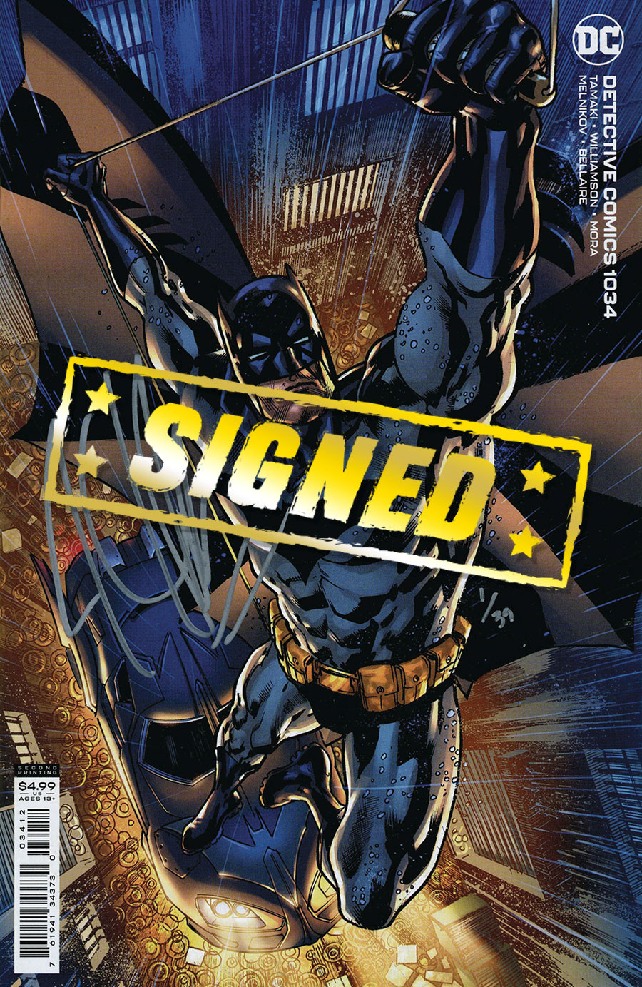 Detective Comics Vol 2 #1034 Cover F 2nd Ptg DF Silver Signature Series Signed By Joshua Williamson