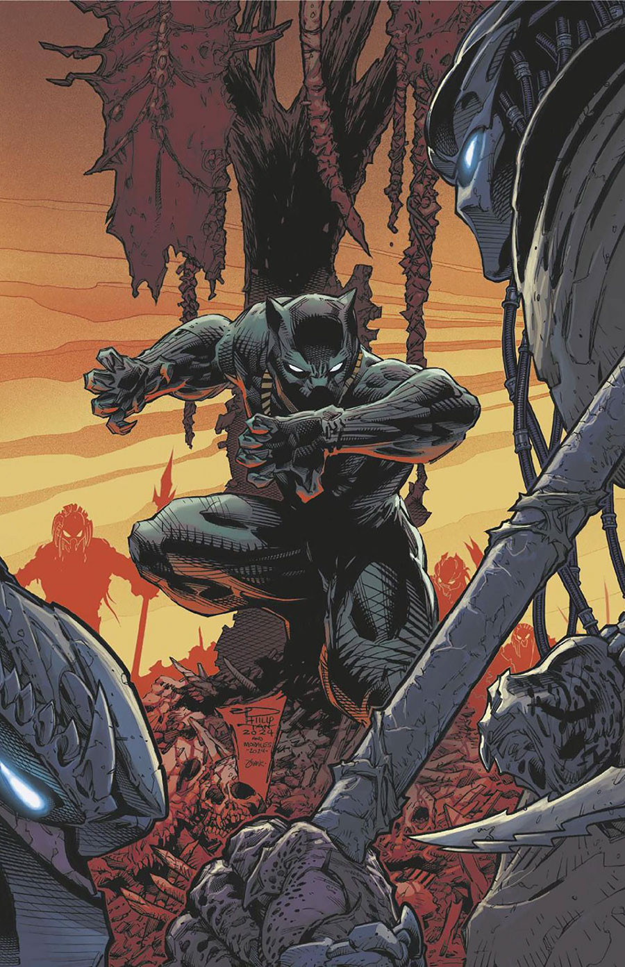 Predator vs Black Panther #1 Cover J Incentive Philip Tan Virgin Cover