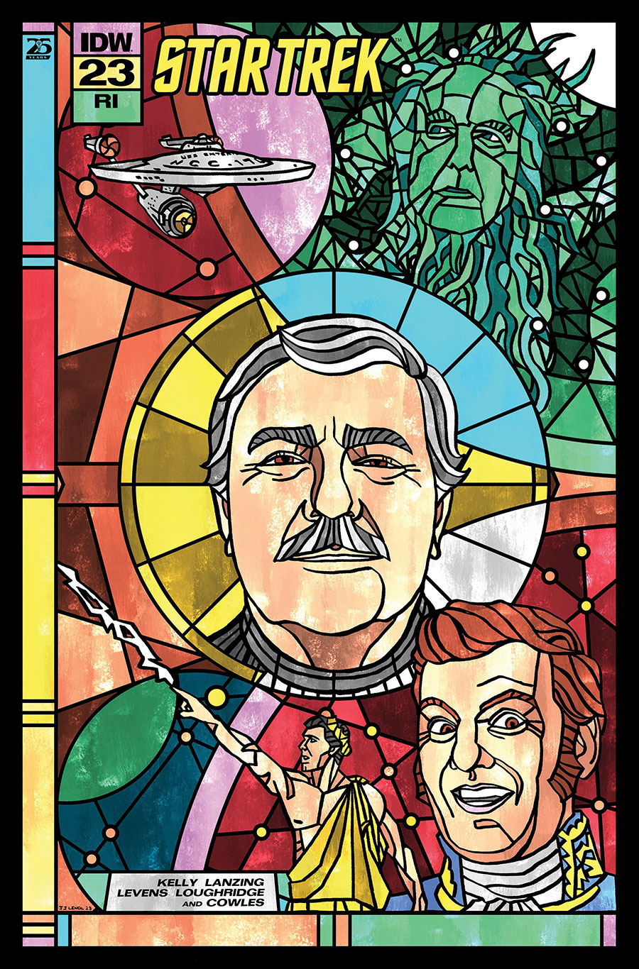 Star Trek (IDW) Vol 2 #23 Cover C Incentive JJ Lendl Stained Glass Connecting Variant Cover