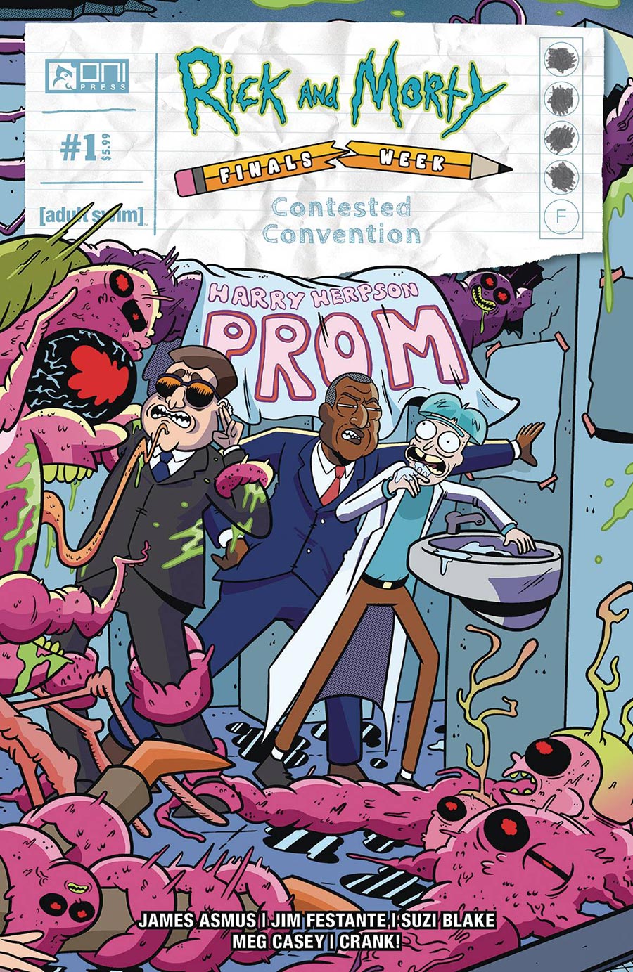 Rick And Morty Finals Week Contested Convention #1 Cover C Incentive Marc Ellerby Interconnecting Variant Cover