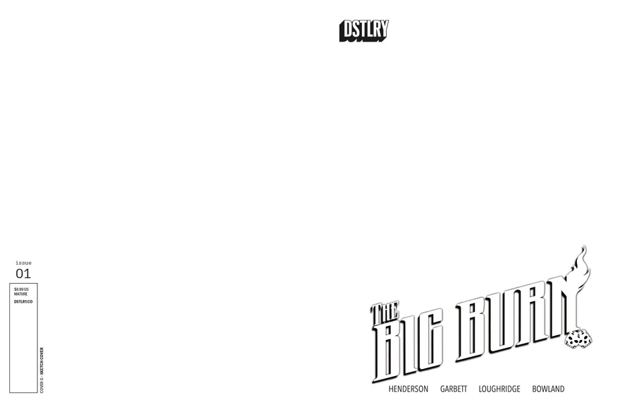 Big Burn #1 Cover G Variant Blank Wraparound Cover