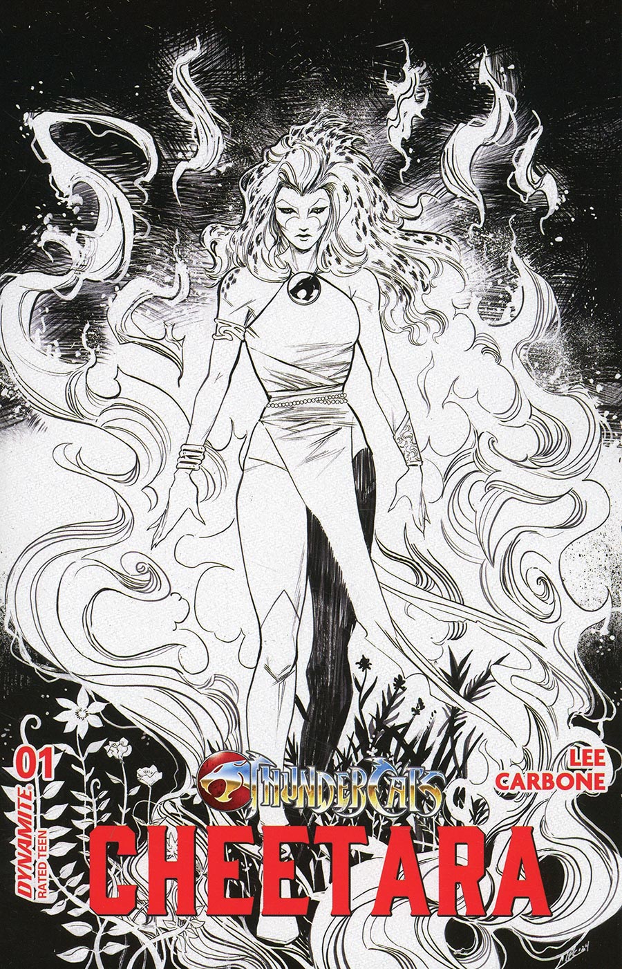 Thundercats Cheetara #1 Cover Z Incentive Soo Lee Line Art Cover