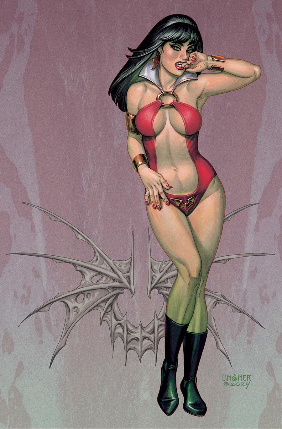 Vampirella Dark Reflections #2 Cover V Incentive Joseph Michael Linsner Foil Virgin Cover