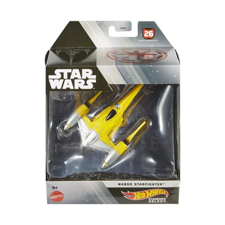 Hot Wheels 1/64 Scale Star Wars Starships Selects Wave R - Naboo Starfighter