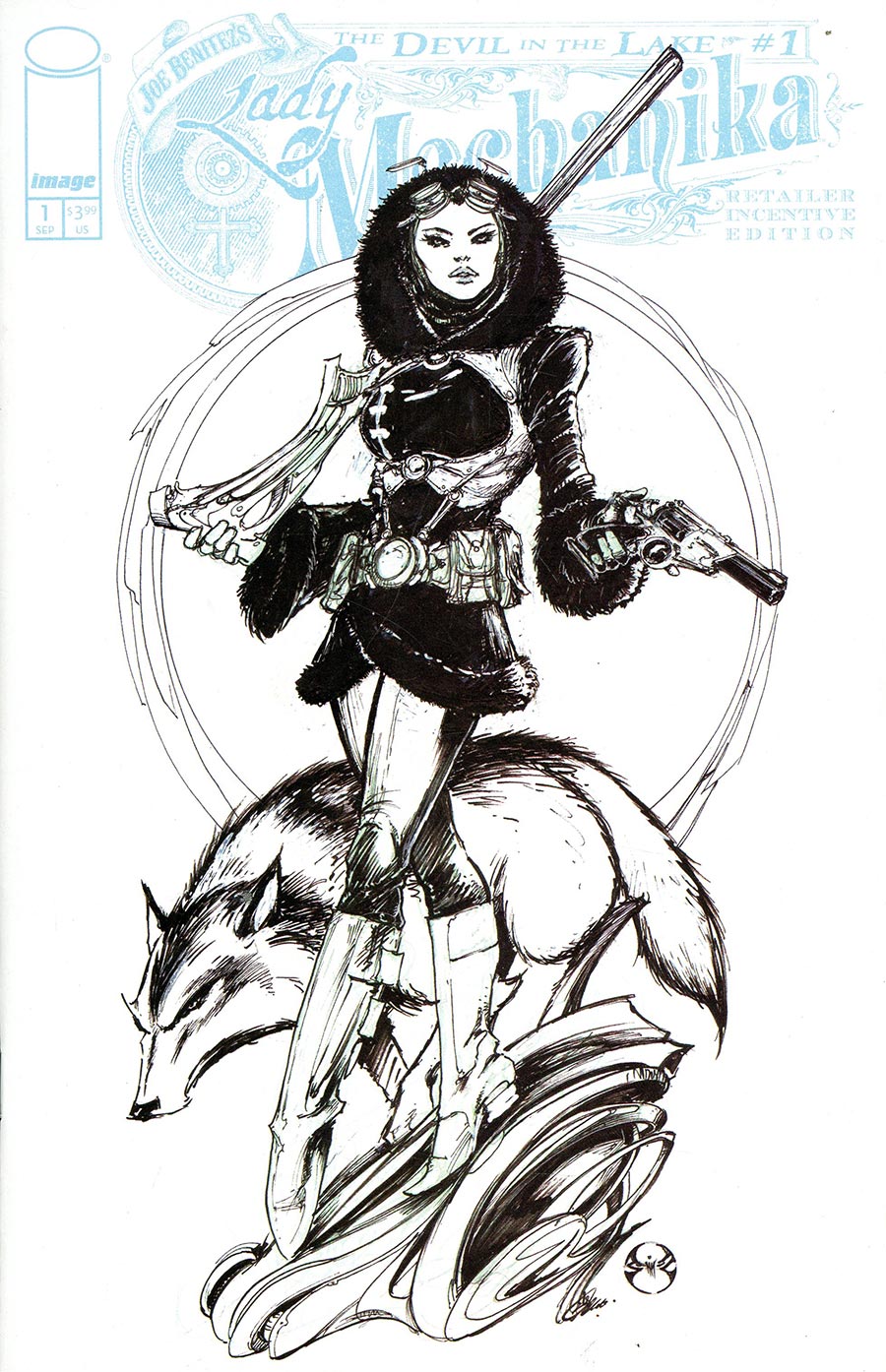 Lady Mechanika The Devil In The Lake #1 Cover C Incentive Joe Benitez Black & White Cover