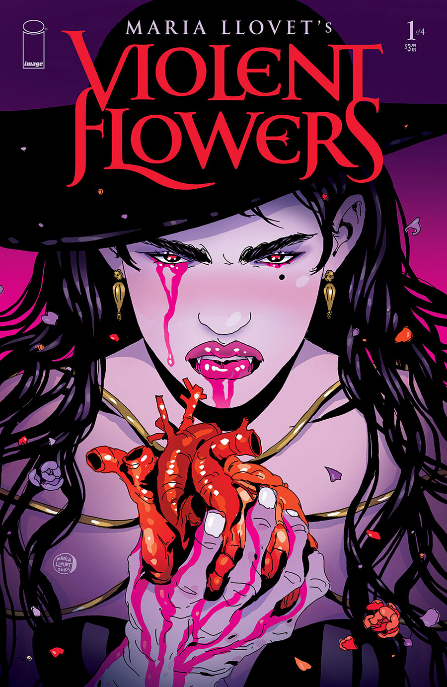 Maria Llovets Violent Flowers #1 Cover C Variant Maria Llovet Heart Cover