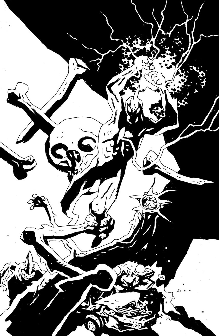 Ultramega By James Harren #5 Cover C Incentive Mike Mignola Black & White Cover