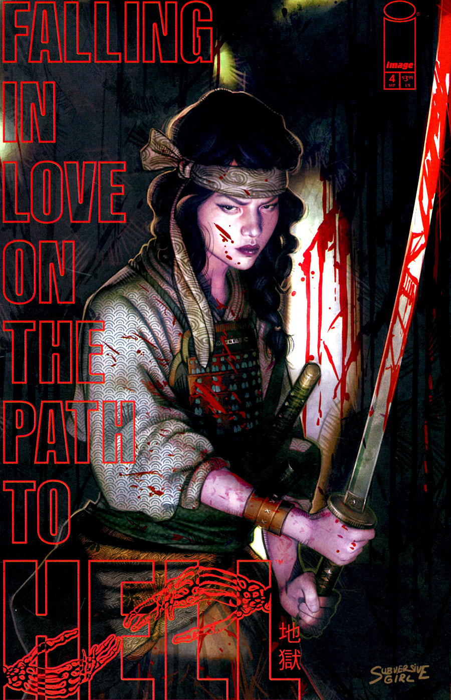 Falling In Love On The Path To Hell #4 Cover B Incentive Subversive Girl Variant Cover