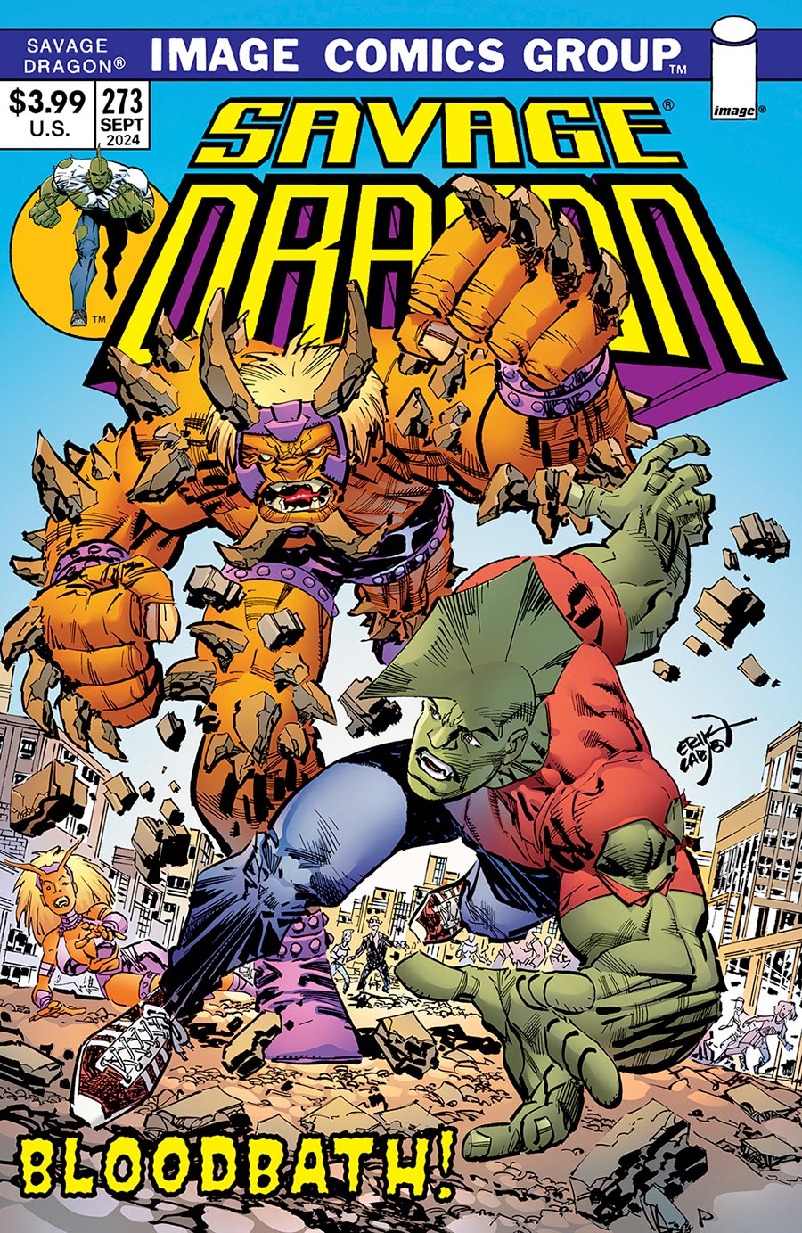 Savage Dragon Vol 2 #273 Cover B Variant Erik Larsen 1970s Trade Dress Cover