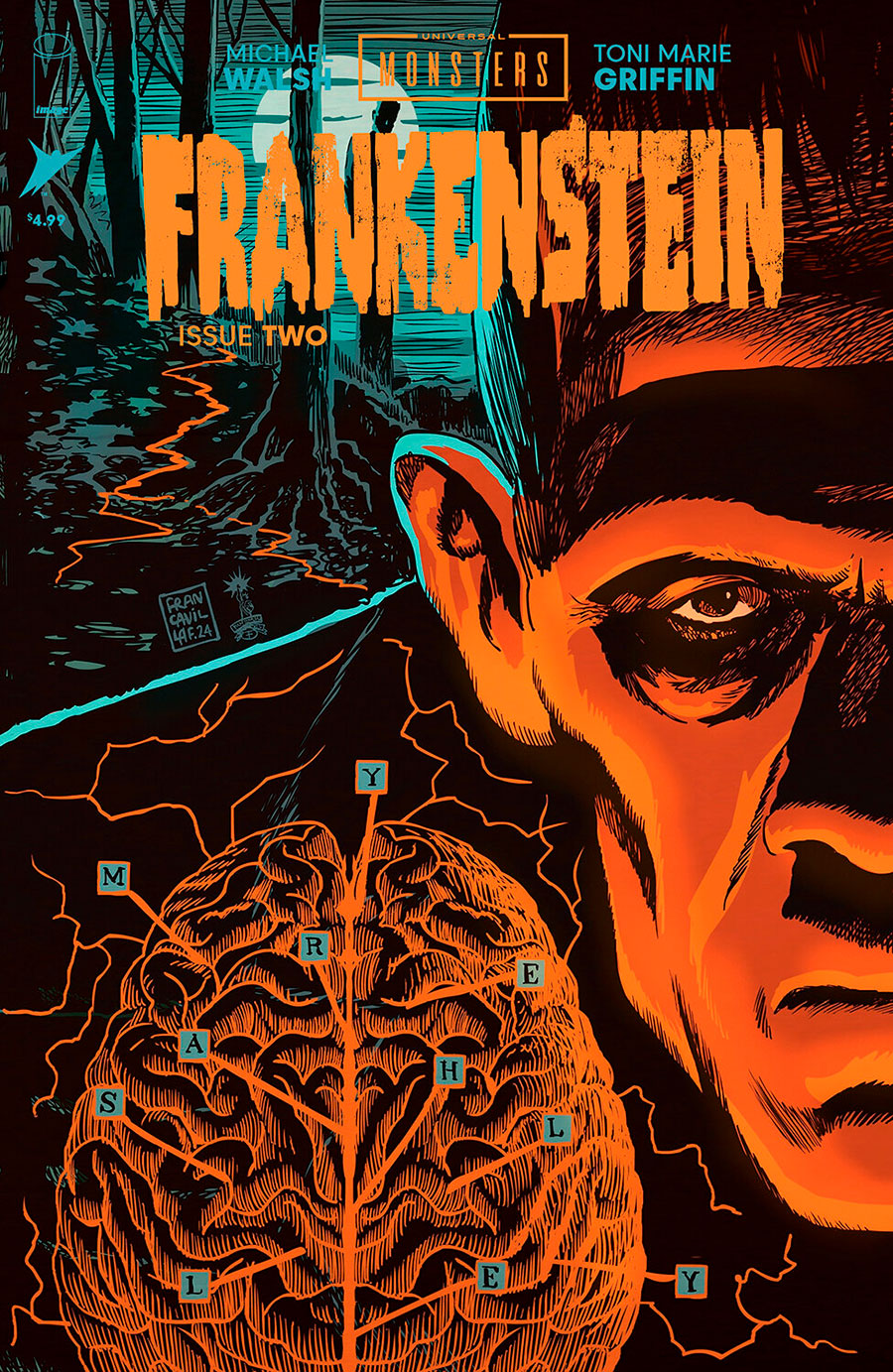 Universal Monsters Frankenstein #2 Cover C Incentive Francesco Francavilla Connecting Variant Cover