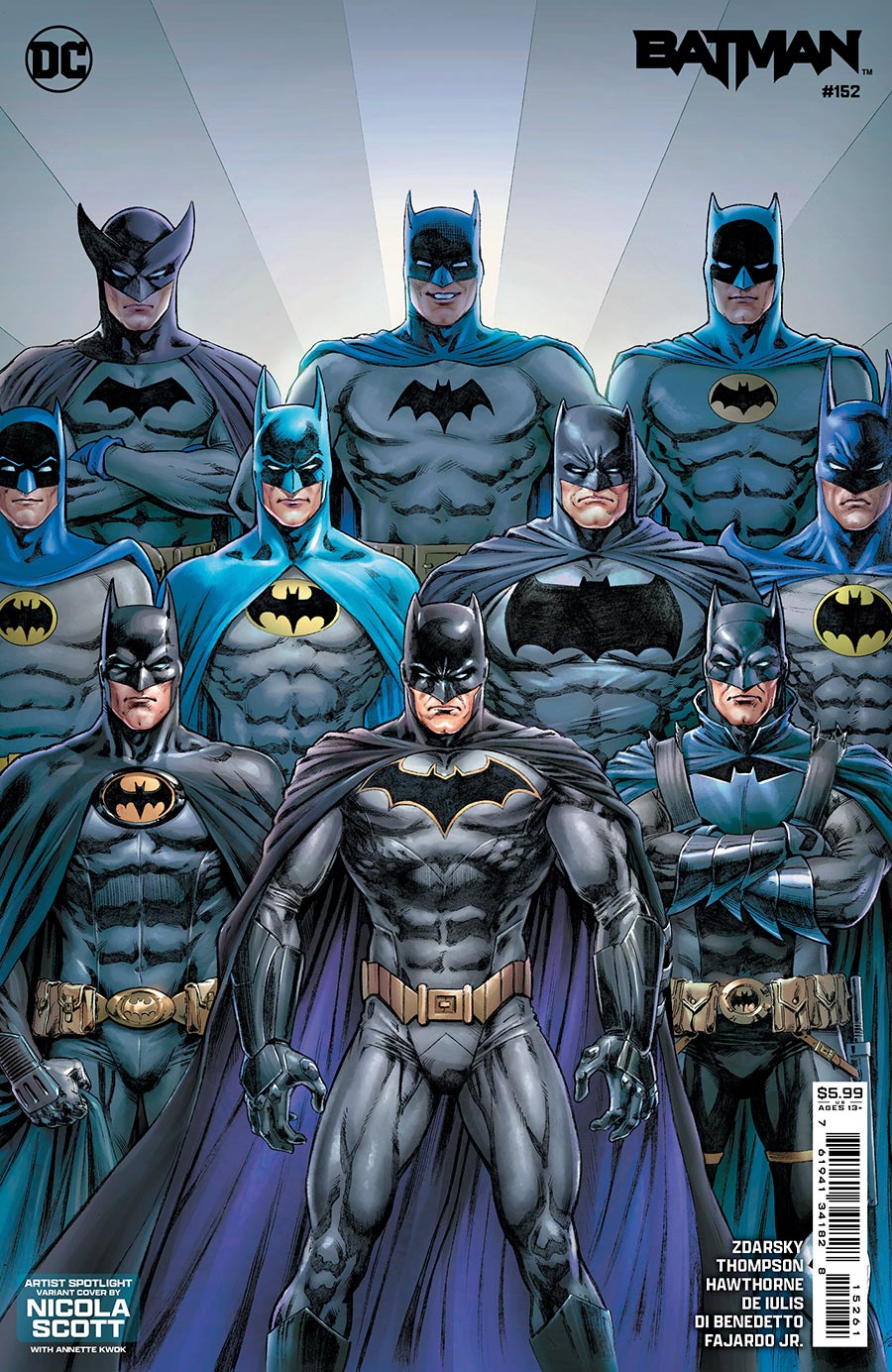 Batman Vol 3 #152 Cover D Variant Nicola Scott Artist Spotlight Card Stock Cover (Absolute Power Tie-In)