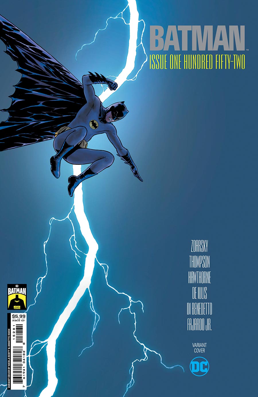 Batman Vol 3 #152 Cover F Variant Nicola Scott Batman 85th Anniversary Card Stock Cover (Absolute Power Tie-In)