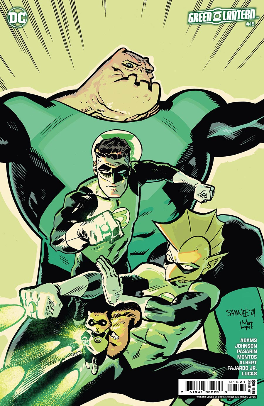 Green Lantern Vol 8 #15 Cover B Variant Chris Samnee Card Stock Cover (Absolute Power Tie-In)