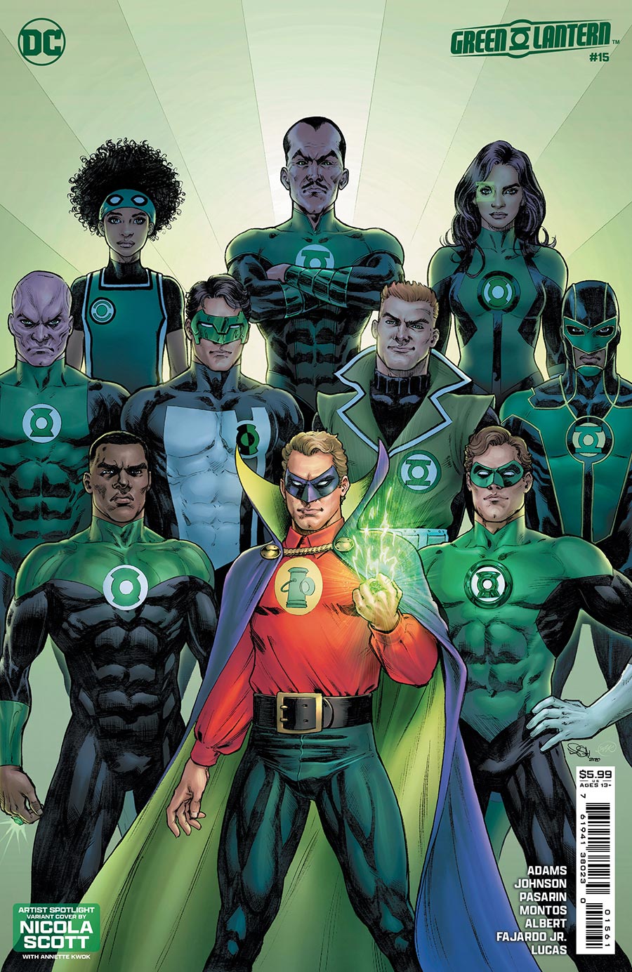 Green Lantern Vol 8 #15 Cover D Variant Nicola Scott Artist Spotlight Card Stock Cover (Absolute Power Tie-In)