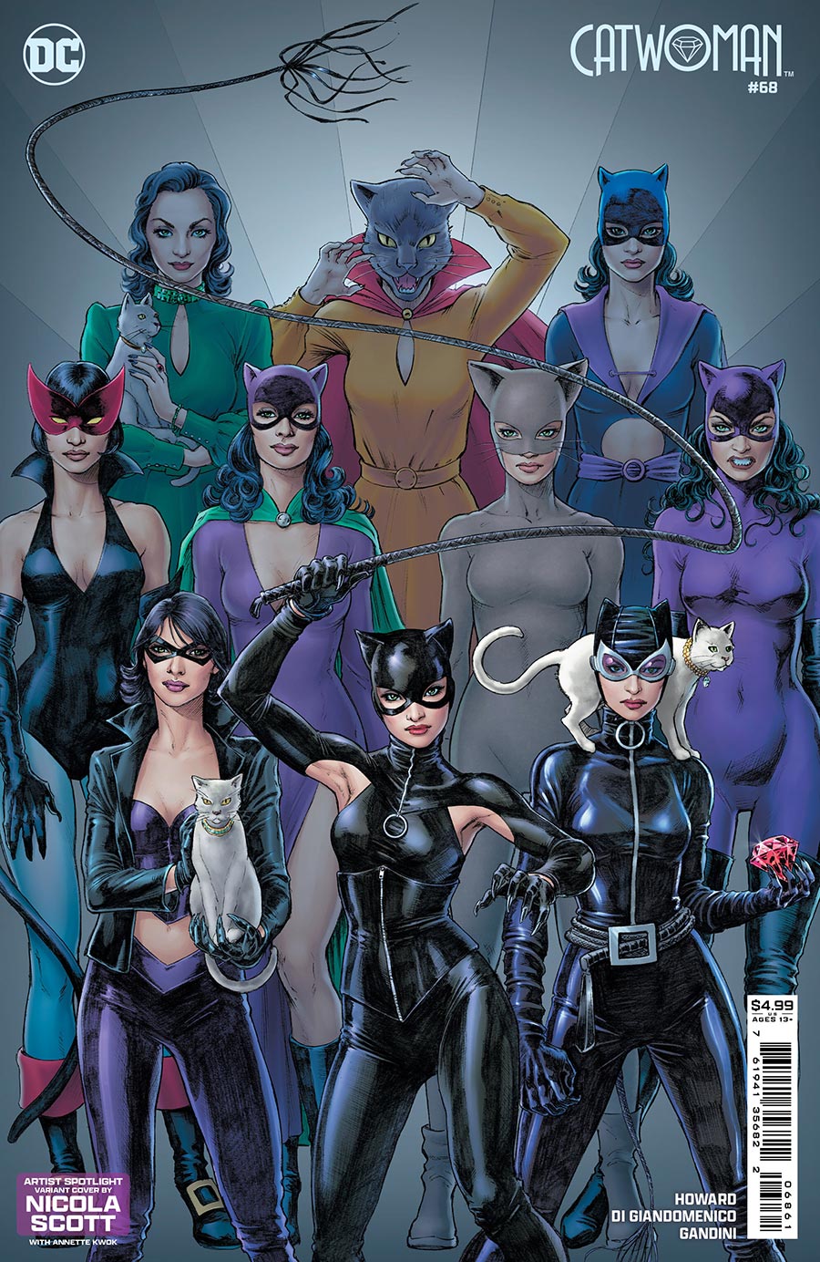 Catwoman Vol 5 #68 Cover D Variant Nicola Scott Artist Spotlight Card Stock Cover