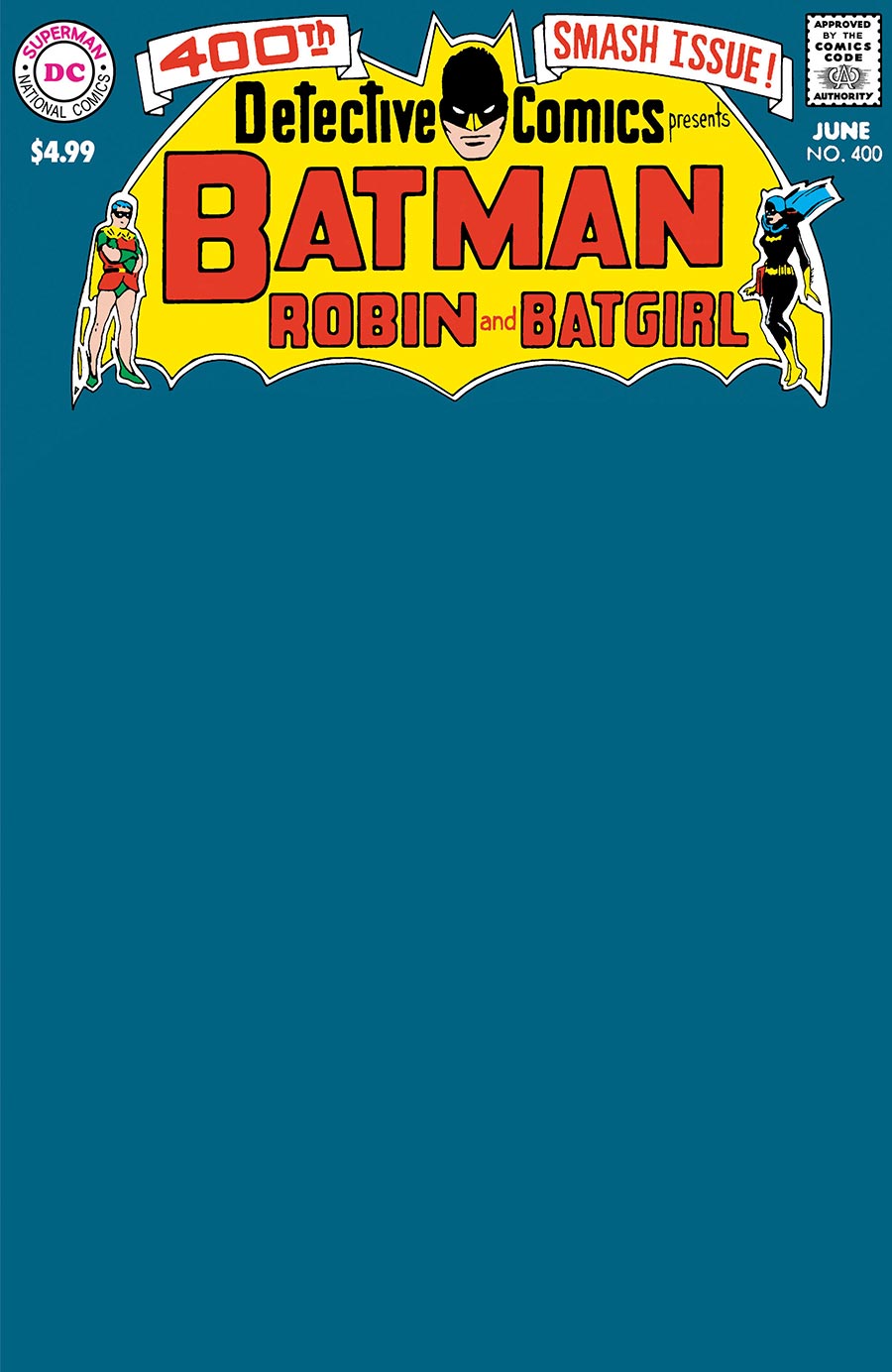 Detective Comics #400 Facsimile Edition Cover C Variant Blank Cover