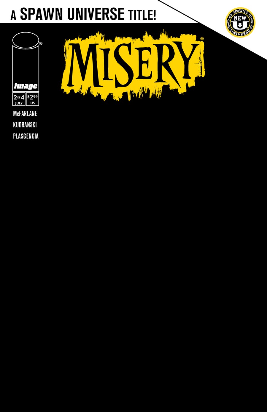 Misery #2 Cover B Variant Blank Cover