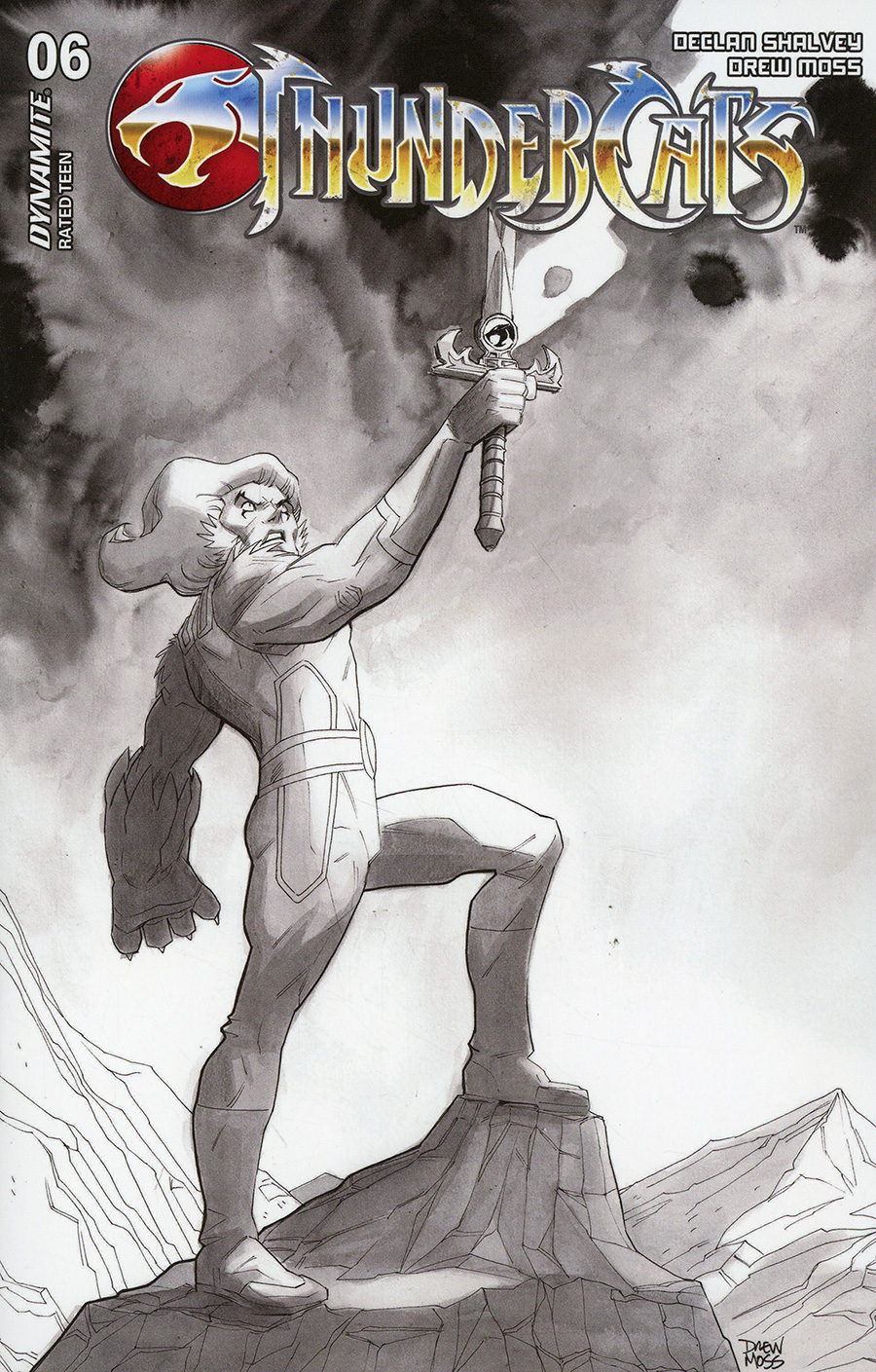 Thundercats Vol 3 #6 Cover Z-A Incentive Drew Moss Black & White Cover