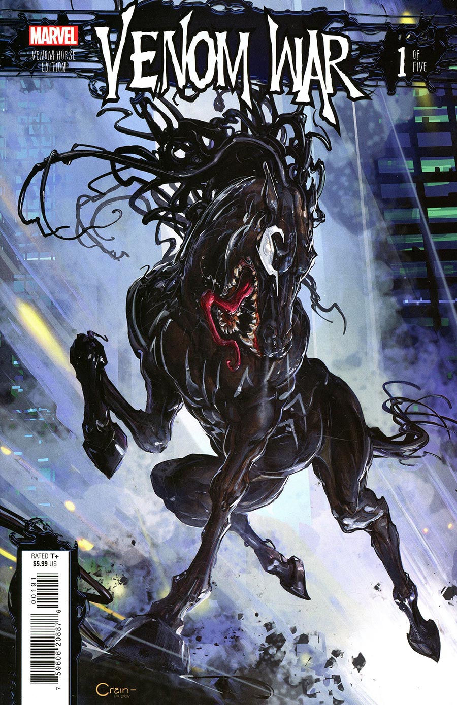 Venom War #1 Cover D Variant Clayton Crain Venom Horse Cover