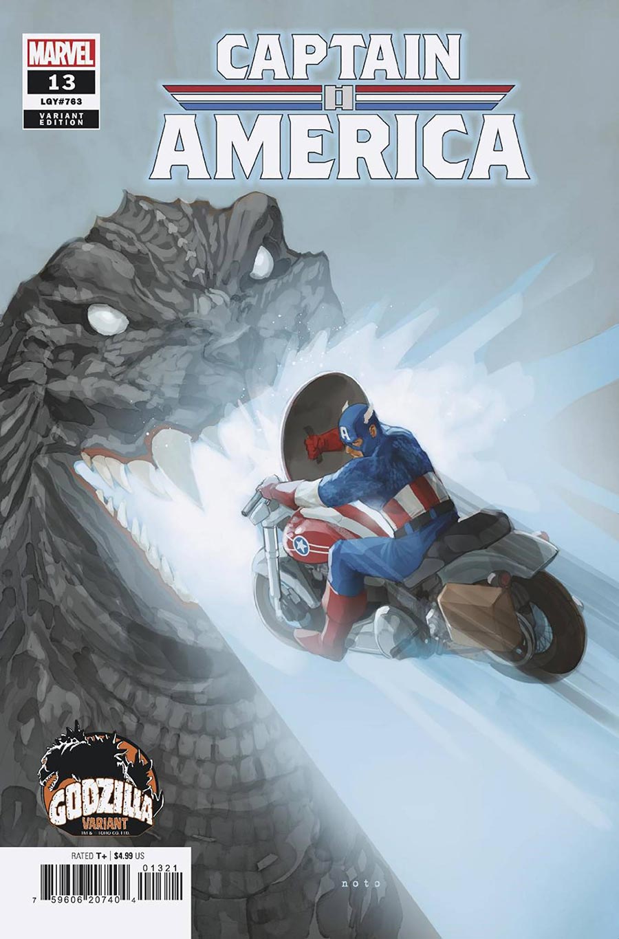 Captain America Vol 10 #13 Cover B Variant Phil Noto Godzilla Cover