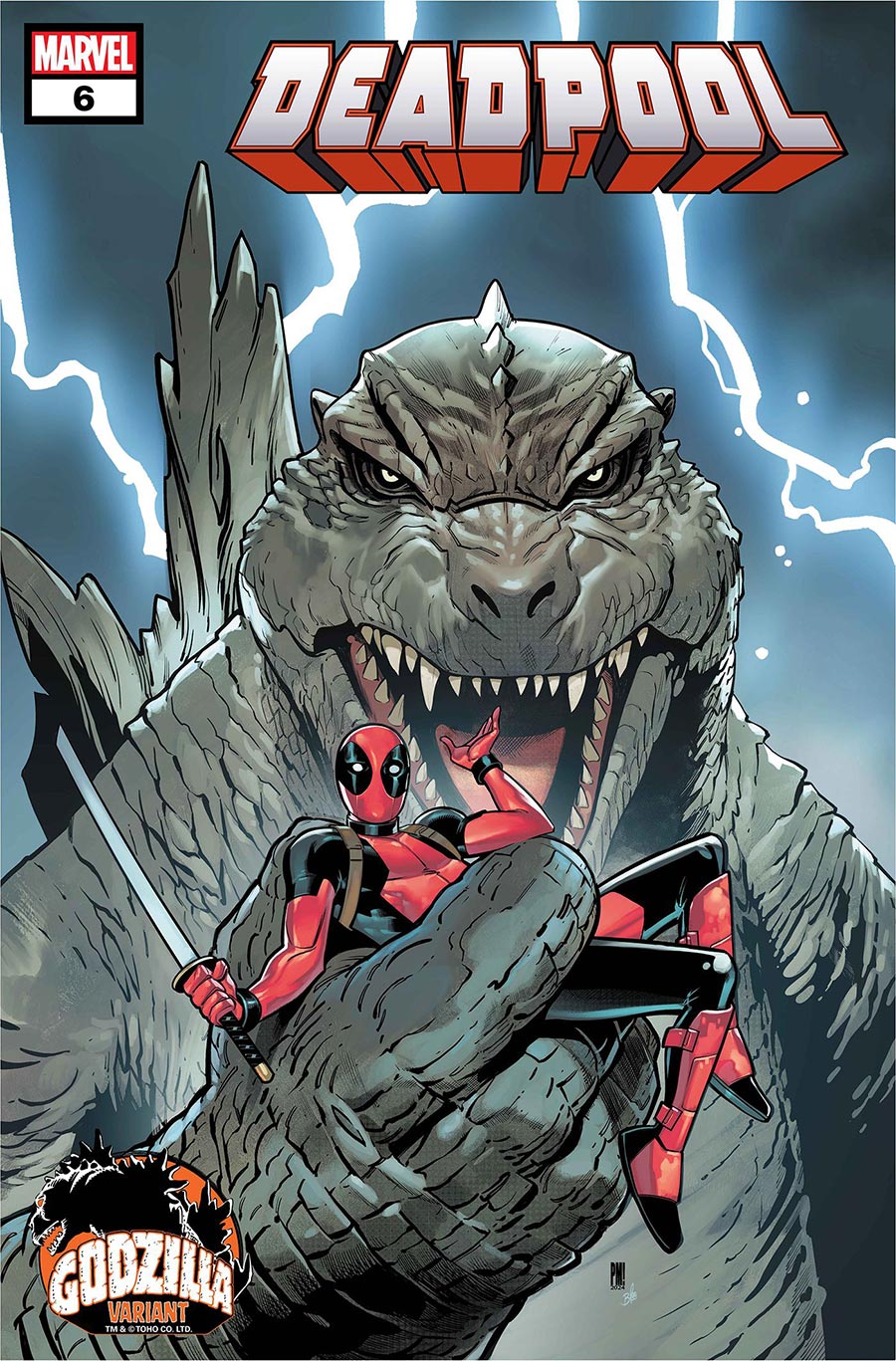 Deadpool Vol 9 #6 Cover B Variant Paco Medina Godzilla Cover (Limit 1 Per Customer)