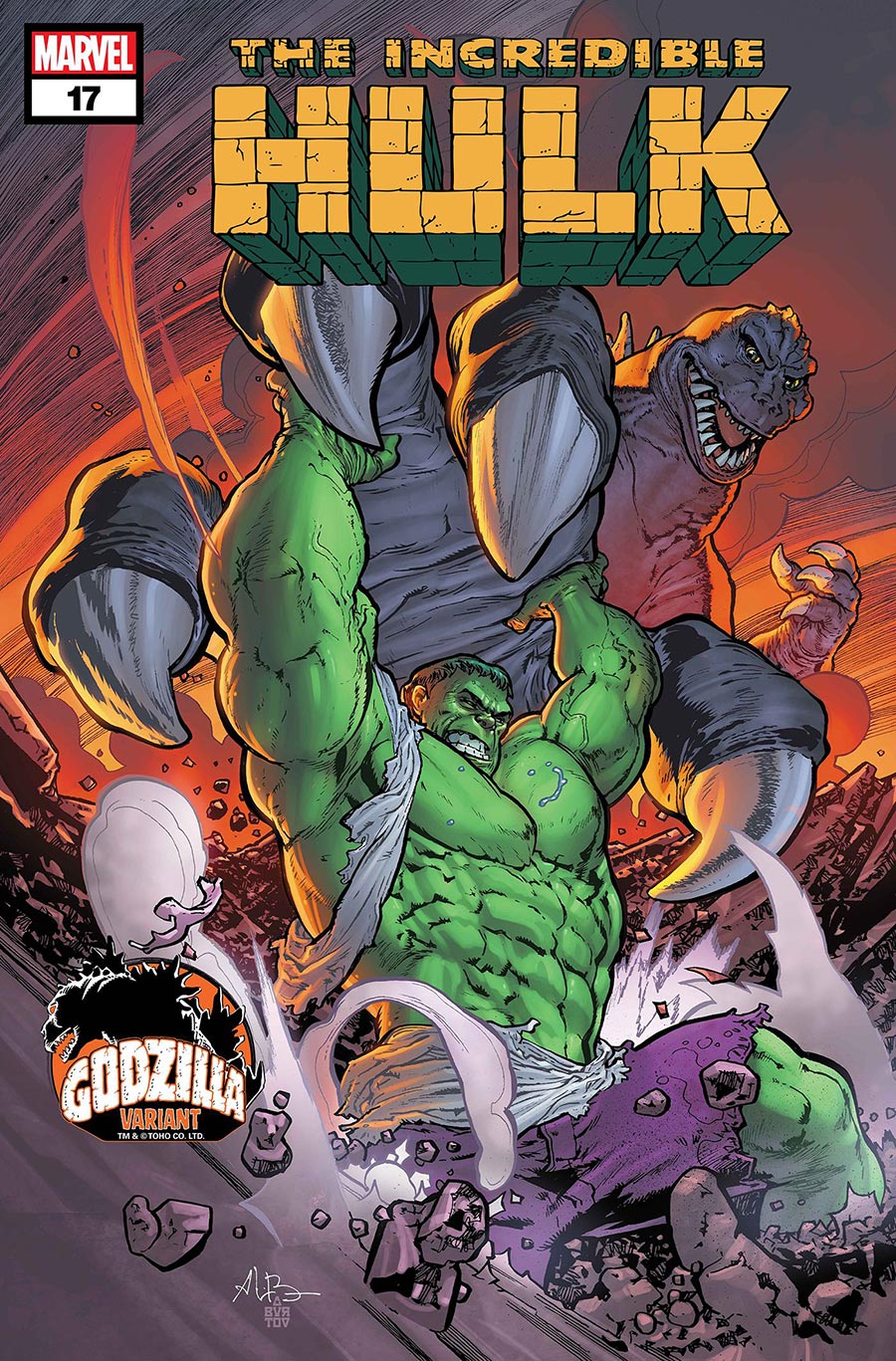 Incredible Hulk Vol 5 #17 Cover B Variant Andrei Bressan Godzilla Cover