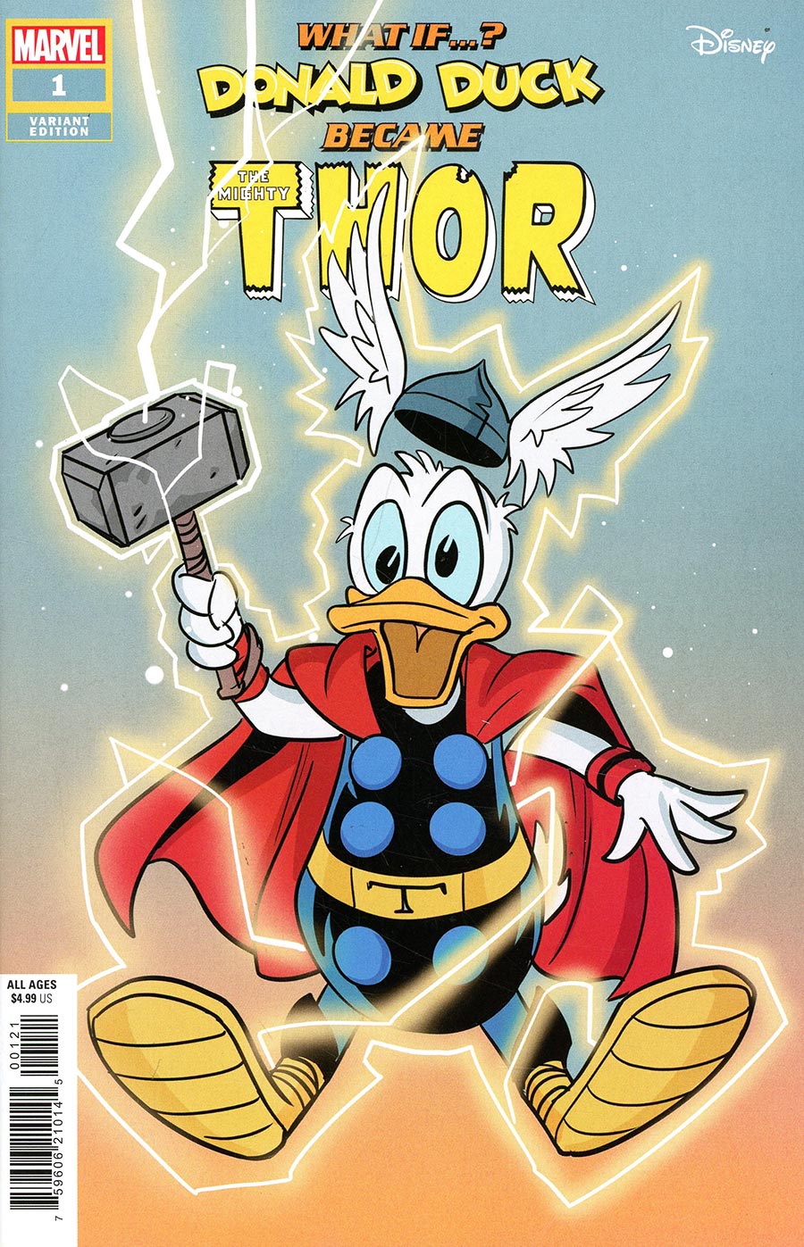 Marvel & Disney What If Donald Duck Became Thor #1 (One Shot) Cover B Variant Phil Noto Donald Duck Thor Cover