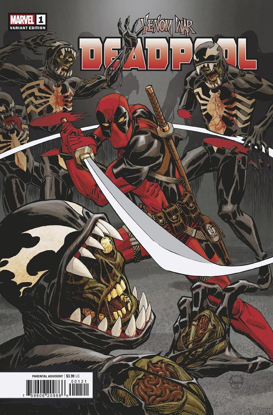 Venom War Deadpool #1 Cover B Variant Dave Johnson Cover