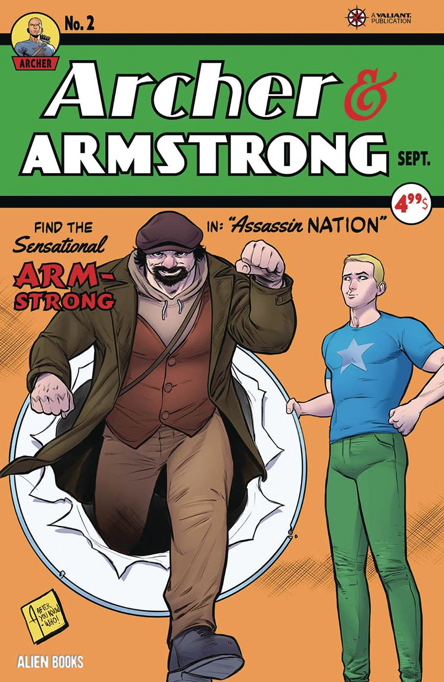 Archer & Armstrong Assassin Nation #2 Cover B Variant Andres Ponce Bat Homage Cover (Resurgence Of The Valiant Universe Prelude)