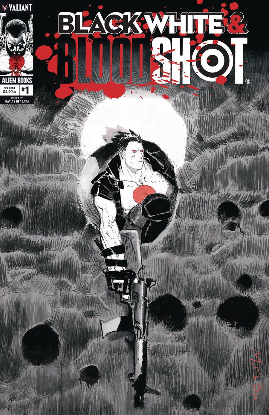 Black White & Bloodshot #1 Cover B Variant Matias Bergara Cover